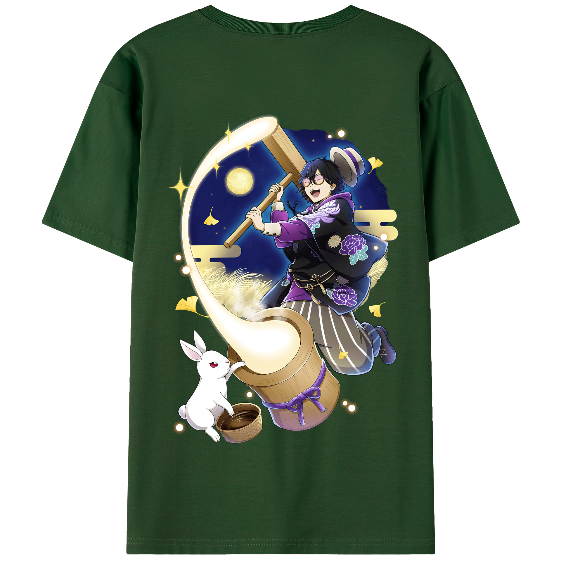 （画像用） 文豪ストレイドッグス Bungo Stray Dogs 綿100％半袖Tシャツ（背面プリント）